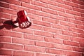 Spotlight against a new brick wall - image with copy space - ton