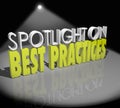 Spotlight on Best Practices Words Great Concepts Successful Idea Royalty Free Stock Photo