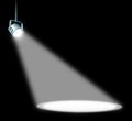 Spotlight on black Royalty Free Stock Photo