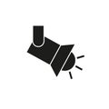 The spotlight icon. A simple flat vector illustration on a white background Royalty Free Stock Photo
