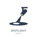 Spotlight icon. Trendy flat vector Spotlight icon on white background from Cinema collection