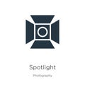 Spotlight icon vector. Trendy flat spotlight icon from photography collection isolated on white background. Vector illustration