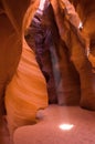 Spotlight in a slot canyon Royalty Free Stock Photo