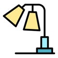 Spotlight lamp icon vector flat