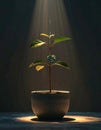 Spotlight on New Growth and Hope Royalty Free Stock Photo
