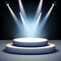 Spotlight shining on empty stage Royalty Free Stock Photo