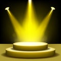 Spotlight shining on empty stage Royalty Free Stock Photo