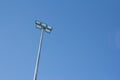 Sports field lighting in the evening Royalty Free Stock Photo