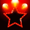 Spotlight on stage with Gold Star and Glitter Royalty Free Stock Photo