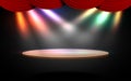 spotlight in the studio room Royalty Free Stock Photo