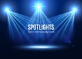 Spotlight vector. Scene illumination Royalty Free Stock Photo