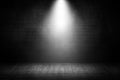 Spotlight white stage steel background. Royalty Free Stock Photo