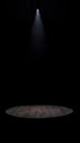Spotlight on Wooden Stage with Dark Background Royalty Free Stock Photo