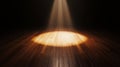 Spotlight on wooden stage floor with dramatic lighting effect Royalty Free Stock Photo