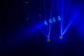 Spotlights, spotlights and effects from the stage. Royalty Free Stock Photo