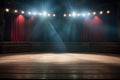spotlights on an empty theatre stage Royalty Free Stock Photo