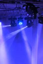 Spotlights and laser beams. Concert light. Stage lights. Soffits Royalty Free Stock Photo