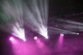 Spotlights and laser beams. Concert light Royalty Free Stock Photo