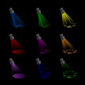 Spotlights with Rainbow Colours Royalty Free Stock Photo