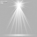 Spotlights scene light effects. Vector illustration Royalty Free Stock Photo