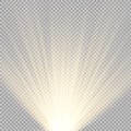 Spotlights scene light effects. Vector illustration Royalty Free Stock Photo