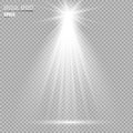 Spotlights scene light effects. Vector illustration Royalty Free Stock Photo