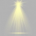 Spotlights scene light effects. Vector illustration Royalty Free Stock Photo