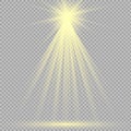 Spotlights scene light effects. Vector illustration