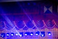 Spotlights, spotlights and effects from the stage. Royalty Free Stock Photo