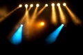 Spotlights at the Stage or Concert Royalty Free Stock Photo