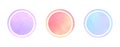 Colorful watercolor vector circles, round text frames set Royalty Free Stock Photo