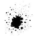 Spots. Splatter drops of liquid paint and ink splatter. Dirty grunge. Drop splash. Dirty ink stain Royalty Free Stock Photo