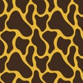 spotted animalistic seamless pattern with giraffe spots, stylish animal print