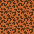 spotted animalistic seamless pattern with leopard spots, trendy animal print