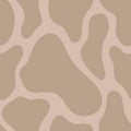 spotted animalistic seamless pattern with smooth spots, trendy beige animal