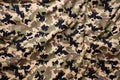 spotted camouflage pattern on a fabric