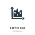 Spotted data vector icon on white background. Flat vector spotted data icon symbol sign from modern user interface collection for