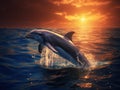 Spotted Dolphin Pair Royalty Free Stock Photo