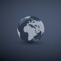 Spotted Earth Globe Design - Global Business, Technology, Globalization Concept