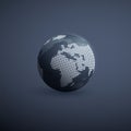 Spotted Earth Globe Design - Global Business, Technology, Globalization Concept, Vector Design Template Royalty Free Stock Photo