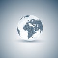 Spotted Earth Globe Design - Global Business, Technology, Globalization Concept, Vector Design Template Royalty Free Stock Photo