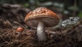 Spotted fly agaric, poisonous beauty in nature generated by AI