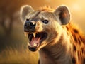 Spotted hyena Made With Generative AI illustration