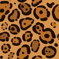 Spotted Jaguar Skin Seamless Vector Pattern