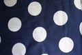 Spotted jammed navy fabric Royalty Free Stock Photo