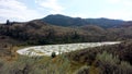 Spotted lake near Osoyoos, Similkameen Valley, British Columbia, Canada Royalty Free Stock Photo