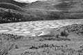 Spotted lake in Okanagan Vallye, Osoyoos, British Columbia. Royalty Free Stock Photo