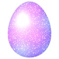 Spotted pink violet egg on white