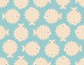 Spotted Puffer pattern seamless. Baby fabric texture