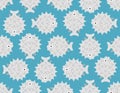 Spotted Puffer pattern seamless. Baby fabric texture